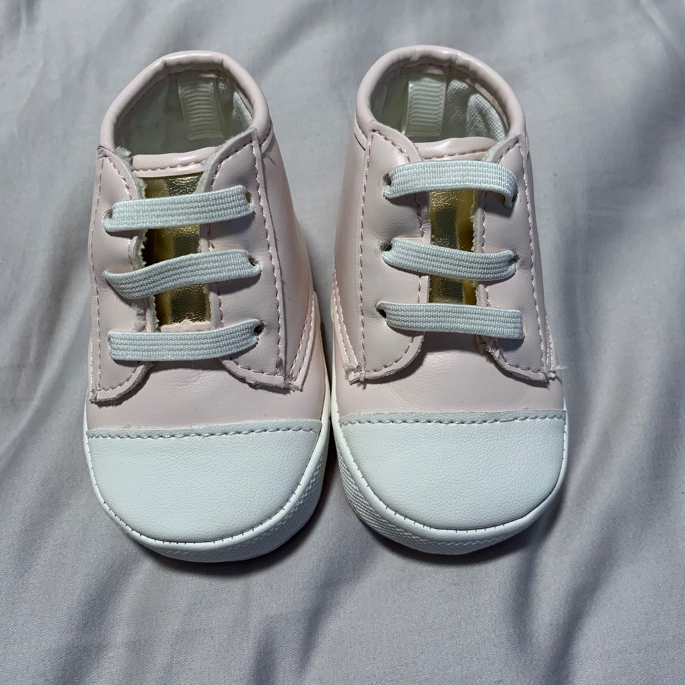 NWOT First Impressions Baby Pink Sneakers Size 2